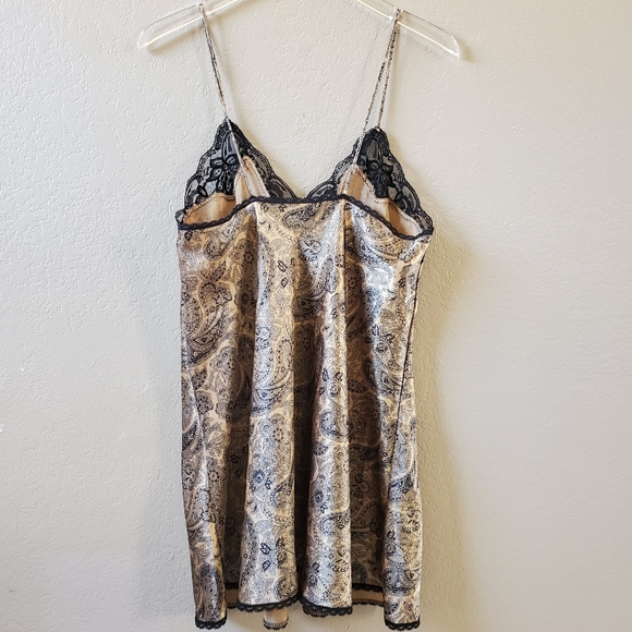 Lucie Ann II Vintage Paisley Silky Floral Lace Slip Top Nighty Teddy Lin… - Picture 7 of 16